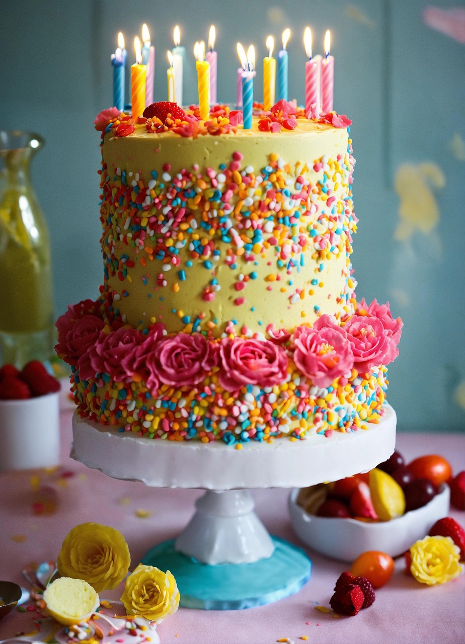 Colorful Rainbow Cake